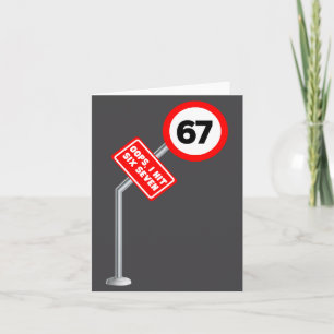 Tarjeta Ups Me Equivoqué Seis Siete 6 7 Meme Divertido Bra