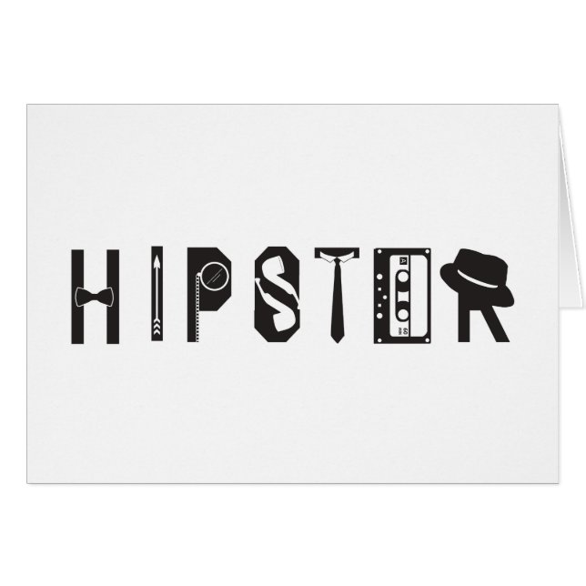 Tarjeta urbana del indie de la tipografía del (Anverso (Horizontal))