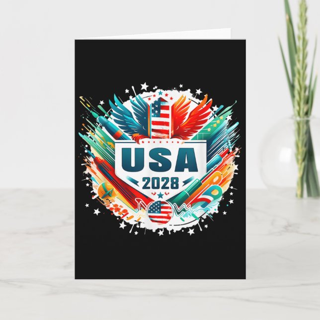 Tarjeta Usa 2028 Ve Estados Unidos Srt Usa Equipo 2028 Usa (Anverso)