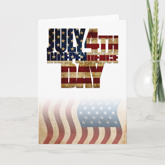 Tarjeta USA 4 de julio Día de la Independencia (Anverso)
