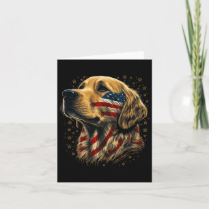 Tarjeta Usa 4 De Julio Goldie Patriótico Americano Golden