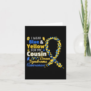 Tarjeta Usa Azul Y Amarillo Para Mi Síndrome De Primo A