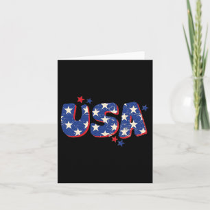 Tarjeta Usa Bandera Americana 4 De Julio Hombres Mujeres N
