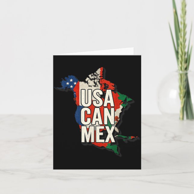 Tarjeta Usa Can Mex Soccer North America Football Fan  (Anverso)