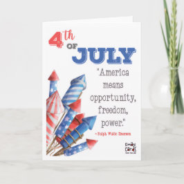 Tarjeta USA Independence Day - Quote