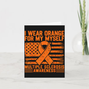Tarjeta Usa naranja para la conciencia de la esclerosis mú
