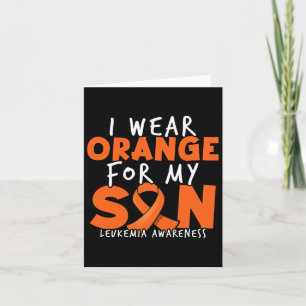 Tarjeta Usa Naranja Para Mi Hijo. Naranja Leucemia Concien