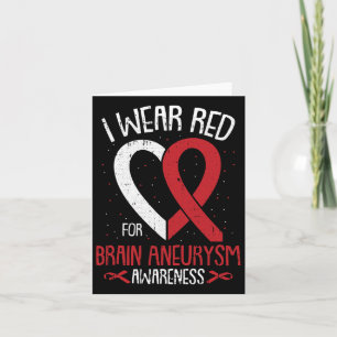 Tarjeta Usa Rojo Para Guerrero De Conciencia De Aneurisma 