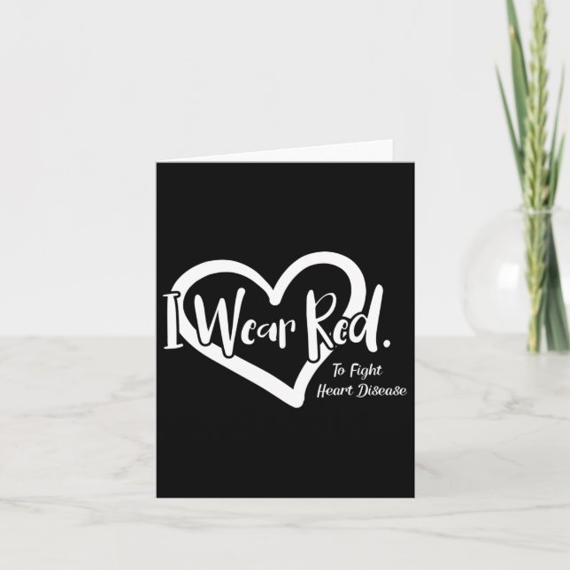 Tarjeta Usa Rojo Para Luchar Contra La Enfermedad Cardíaca (Anverso)