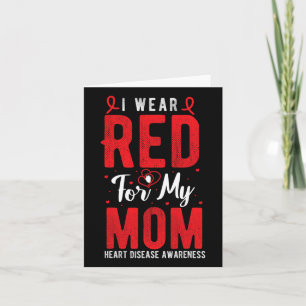 Tarjeta Usa Rojo Para Mi Madre Mes De Concienciación Sobre