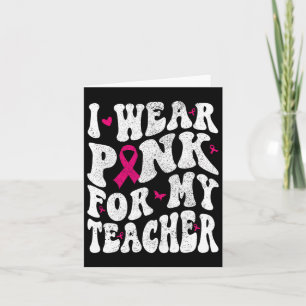 Tarjeta Usa Rosa Para Mi Maestra Conciencia Sobre El Cánce