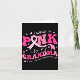 Tarjeta Usa rosa por la abuela mamá apoyo contra el cáncer