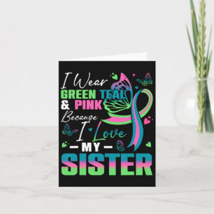 Tarjeta Usa Rosa Verde azulado Verde Porque Amo A Mi Herma