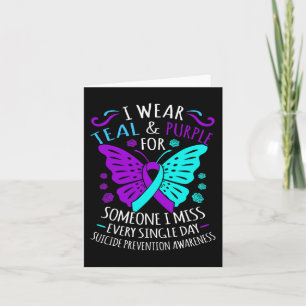 Tarjeta Usa Suicidio Verde azulado Y Morado Feliz Suicidio