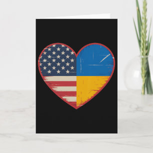 Tarjeta Usa Ucrania Corazón - Doble Ciudadanía 1