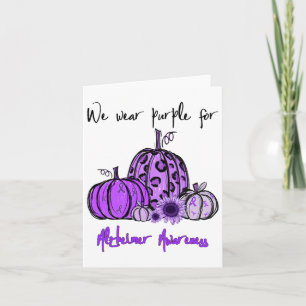 Tarjeta Usamos Púrpura Para La Calabaza De Sensibilización