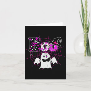 Tarjeta Usamos Un Gorra De Brujas Rosa Boo Ghost Cáncer De