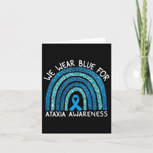 Tarjeta Usar Azul Para Concienciación Ataxia Regalo Arcoir