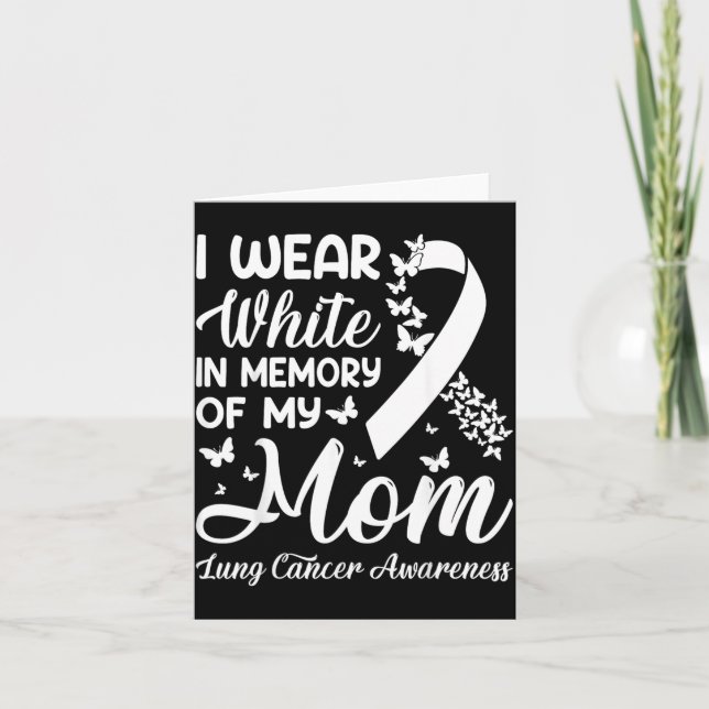 Tarjeta Usar Blanco en Memoria de Mamá Conciencia del Cánc (Anverso)