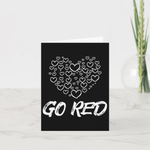 Tarjeta Usar el Día Rojo Ir Enfermedades del Corazón Rojo 