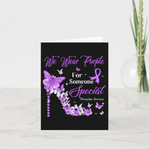 Tarjeta Usar mariposas moradas Fibromialgia Conciencia
