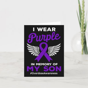 Tarjeta Usar Morado En Memoria De Mi Hijo Sobredosis Frase