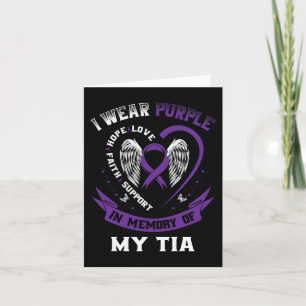 Tarjeta Usar Morado En Memoria De Mi Tia Cáncer De Páncrea