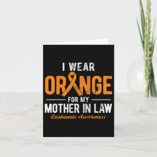 Tarjeta Usar Naranja Por Mi Suegra Cáncer Leucemia