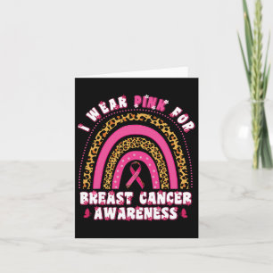 Tarjeta Usar Rosa Para Concienciar Sobre El Cáncer De Mama