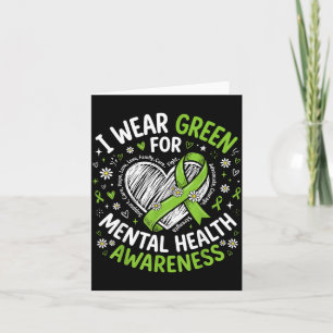 Tarjeta Usar Verde En Apoyo a la Conciencia de la Salud Me