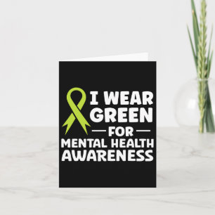 Tarjeta Usar Verde Para Concienciar Sobre La Salud Mental