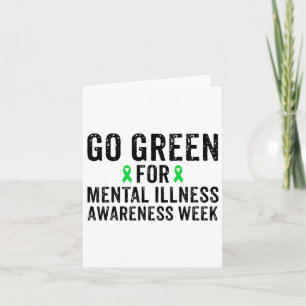 Tarjeta Usar Verde Para Concienciar Sobre La Salud Mental