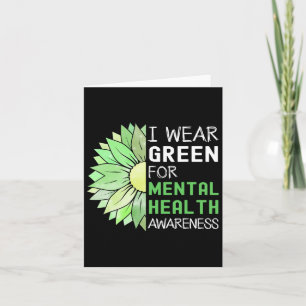 Tarjeta Usar Verde Para La Conciencia Sobre La Salud Menta