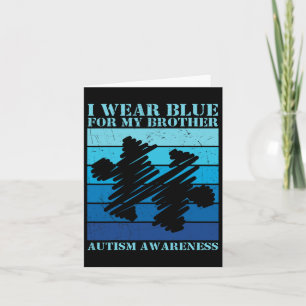 Tarjeta Usé Azul Para Mi Hermano Niños Autistas Autismo Aw
