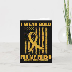 Tarjeta Usé Oro Para Mi Awarene Del Cáncer Infantil De Mi 