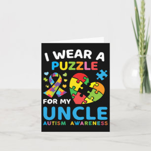 Tarjeta Usé Un Rompecabezas Para Mi Tío Autismo Conciencia