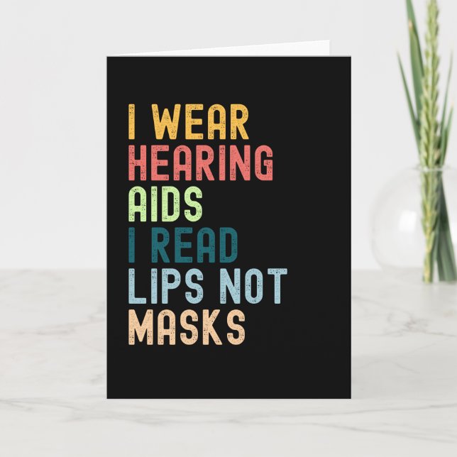 Tarjeta Uso Audífonos Leo Labios No Máscaras (Anverso)