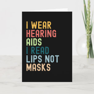 Tarjeta Uso Audífonos Leo Labios No Máscaras