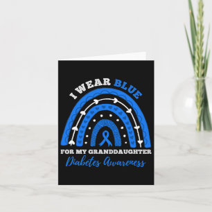 Tarjeta Uso Azul Para La Nieta T1d Tipo 1 Diabetes