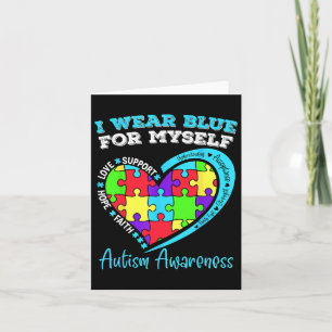 Tarjeta Uso Azul Para Mi Autismo Niños Del Día De Concienc