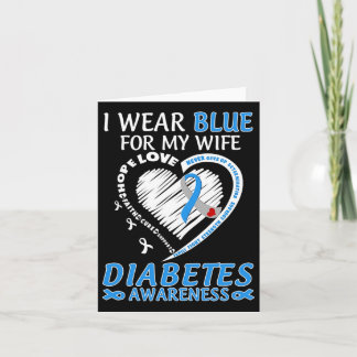 Tarjeta Uso Azul Para Mi Esposa Diabetes Conciencia Ri Azu