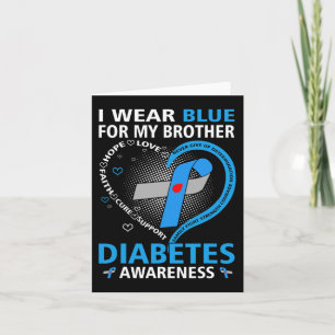 Tarjeta Uso Azul Para Mi Hermano Espero Amar La Diabetes E