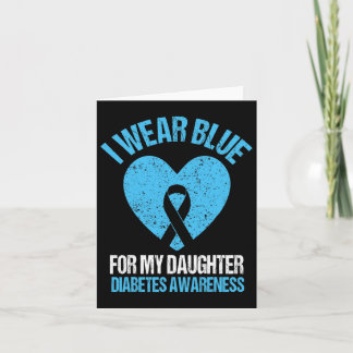 Tarjeta Uso Azul Para Mi Hija Diabetes Sensibilización