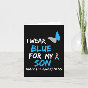 Tarjeta Uso Azul Para Mi Hijo Diabetes Cinta De Conciencia