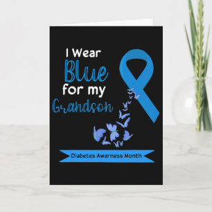 Tarjeta Uso Azul Para Mi Nieto Diabetes Awareness Mon