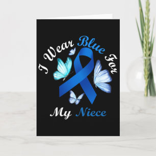 Tarjeta Uso Azul Para Mi Niña Mariposa Diabetes Awaren