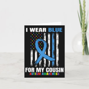 Tarjeta Uso Azul Para Mi Primo Autismo Conciencia De Estad
