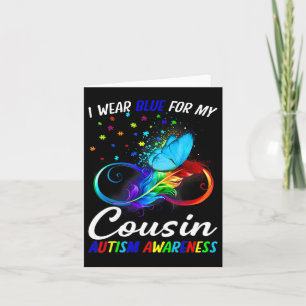 Tarjeta Uso Azul Para Mi Primo Autismo Infinito De Concien