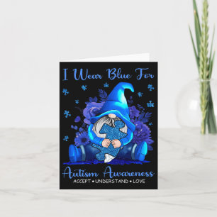 Tarjeta Uso Azul Para Que La Conciencia Del Autismo Acepte