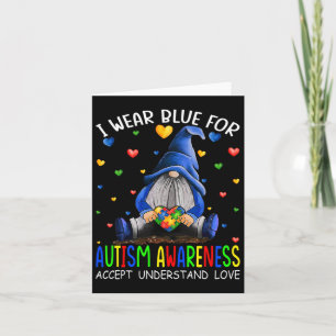 Tarjeta Uso Azul Para Que La Conciencia Del Autismo Acepte